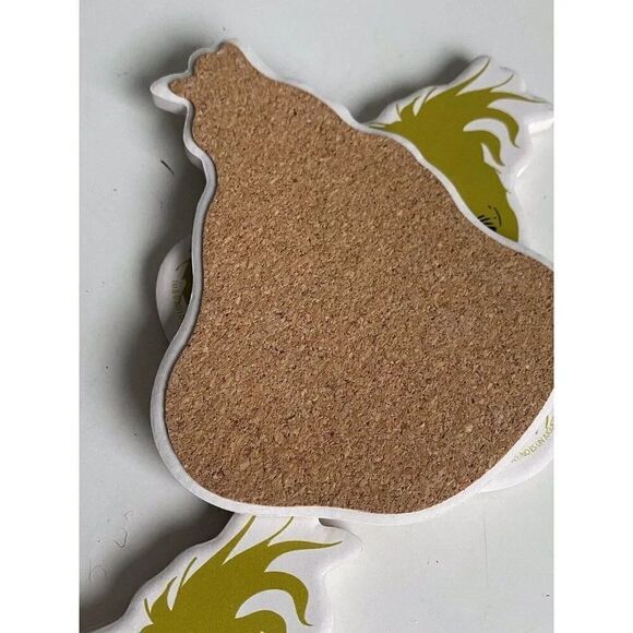 Set Of 4 Dr Seuss THE GRINCH WHO STOLE CHRISTMAS Ceramic Coasters Different Face - Picture 7 of 10